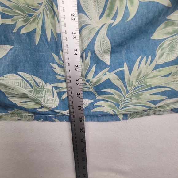Cooke Street Honolulu Mens Hawaian Shirt Xl Blue Green Floral Print Beachwear - Picture 7 of 9